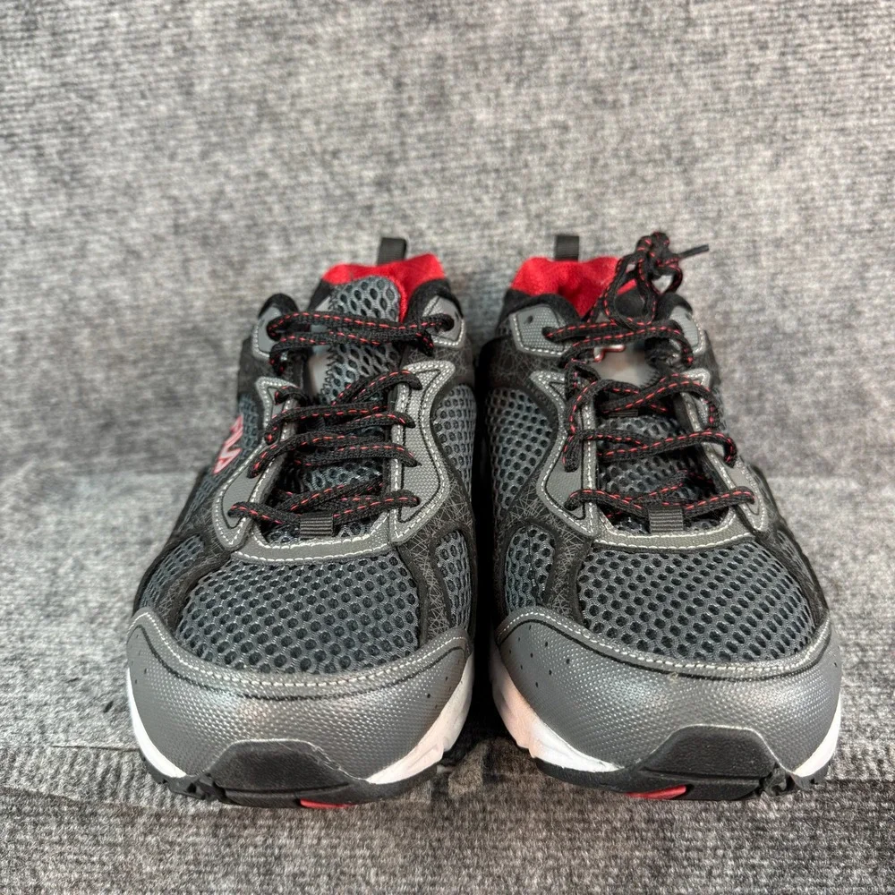 Fila Mens Running Shoes Gray Black Red Mesh Athletic Sneakers 10EEEE
